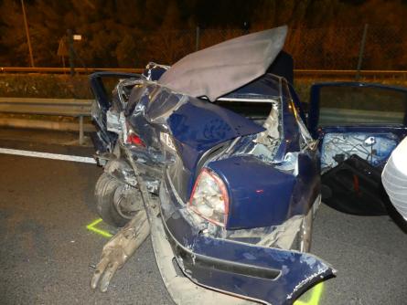 191218 NdP 120-RPMS F Els Mossos d'Esquadra detenen un  conductor per causar un accident de trànsit mortal a la C-32 a Cubelles.JPG